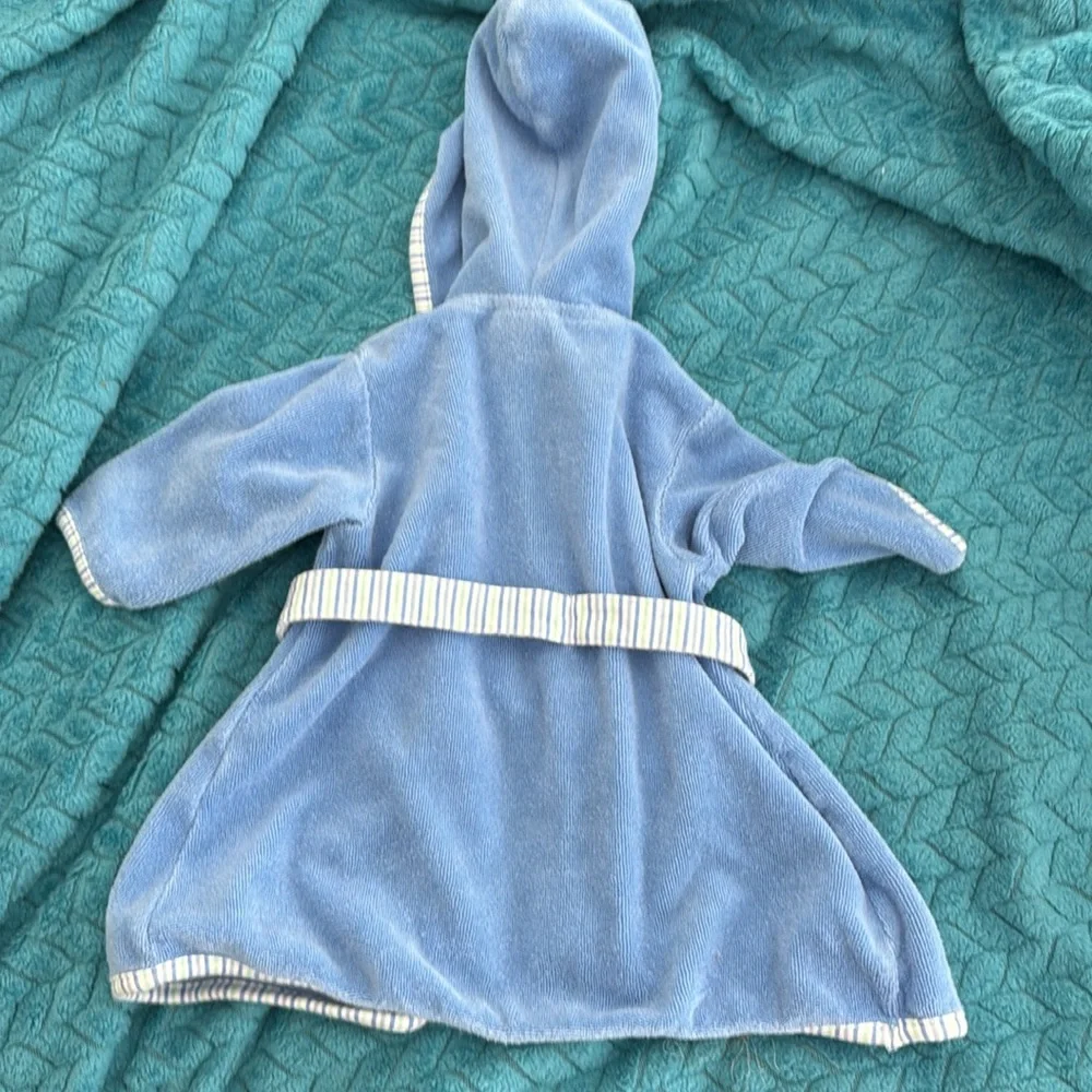Carter’s Tykes Vintage Baby Bath Robe w/ Bear Embroidery - OS